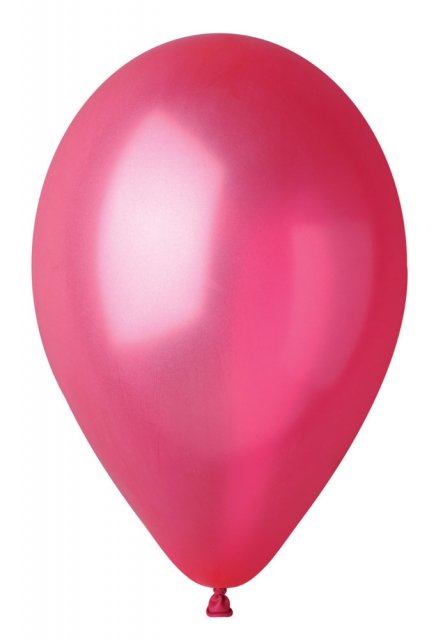 Latexové balónky GEMAR, metalické, malinově červené (GM90 - #032), průměr 26cm - set 10ks