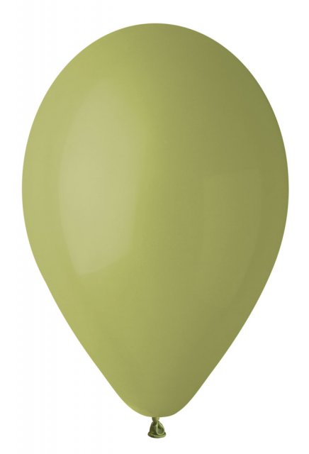 Latexové balónky GEMAR, pastelové, olivové zelené (G90 - #098), průměr 26cm - set 10ks