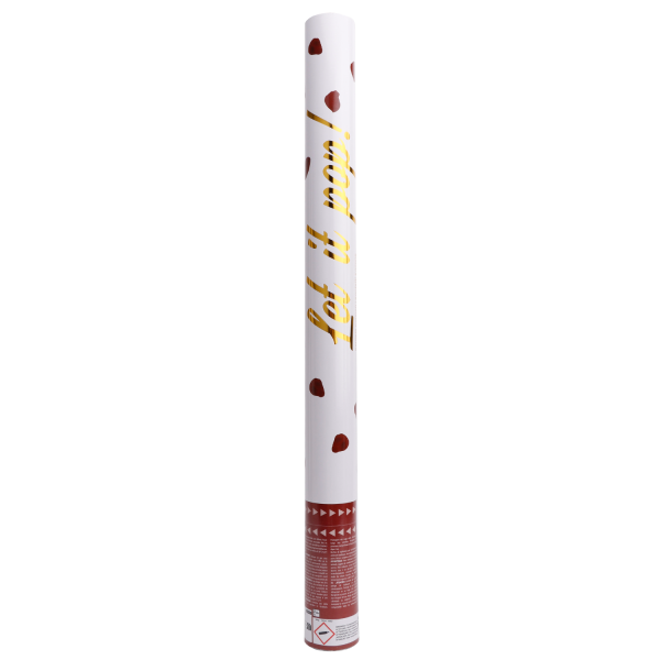 Vystřelovací konfety - červené RŮŽE, délka 60cm (zn. Amscan)