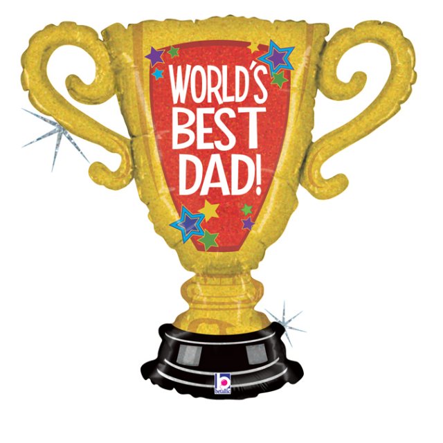 Fóliový POHÁR World´s Best Dad / Nejlepší táta na světě, velikost 84cm (zn. GRABO)