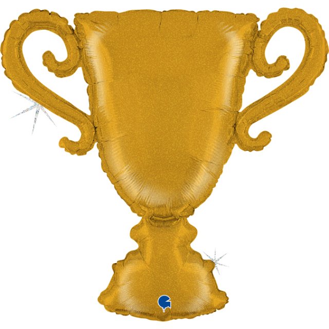 Fóliový balónek POHÁR, zlatá barva, velikost 84cm (zn. GRABO)