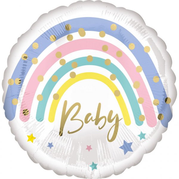 Fóliový KRUH BABY s duhou, velikost 43cm (zn. Anagram)