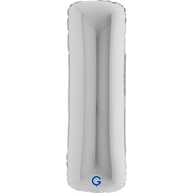 Fóliové PÍSMENO I, stříbrná barva, velikost 102cm (zn. GRABO)