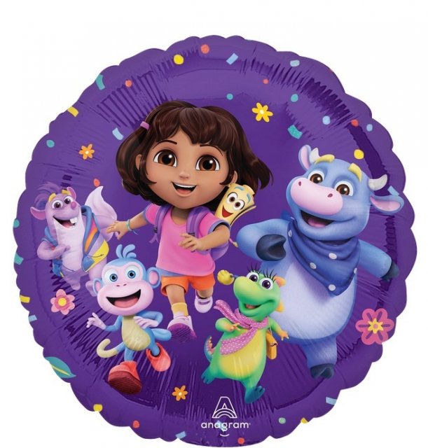Fóliový KRUH Dora Cestovatelka, velikost 43cm (zn. Anagram)