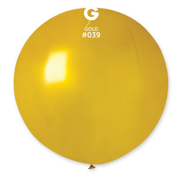 Latexový JUMBO balón GEMAR, metalický, zlatý (G220 - #039), průměr 80cm