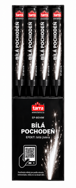 BENGÁSLKÝ OHEŇ – pochodně, zápalnice - bílá barva - set 4ks (zn. TARRA)