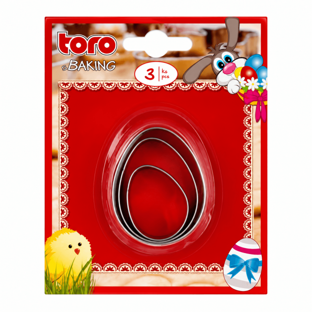 Vykrajovátko velikonoční VAJÍČKO - set 3ks (zn. TORO-baking)
