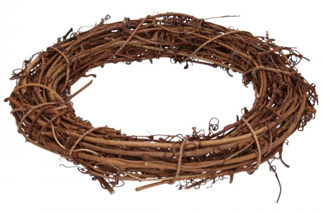 VĚNEC dekorační, ratanový, průměr 20cm (zn. WIKY)