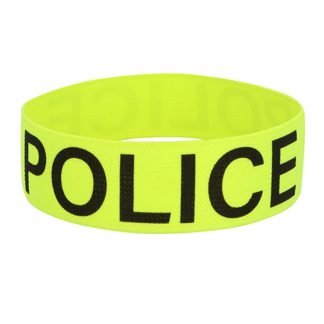 Náramek POLICIE, žlutý UV svítící (zn. BOLAND)