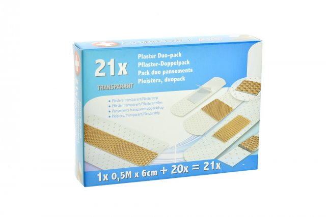 Náplasti z netkané textilie, průhledná, 21ks (zn. ComfortAID)