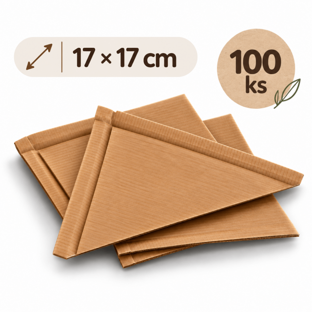 Papírové kornouty - kraftový, vázaný (PAP) (FSC Mix), rozměr 17x17 cm - set 100ks (zn. WIMEX)