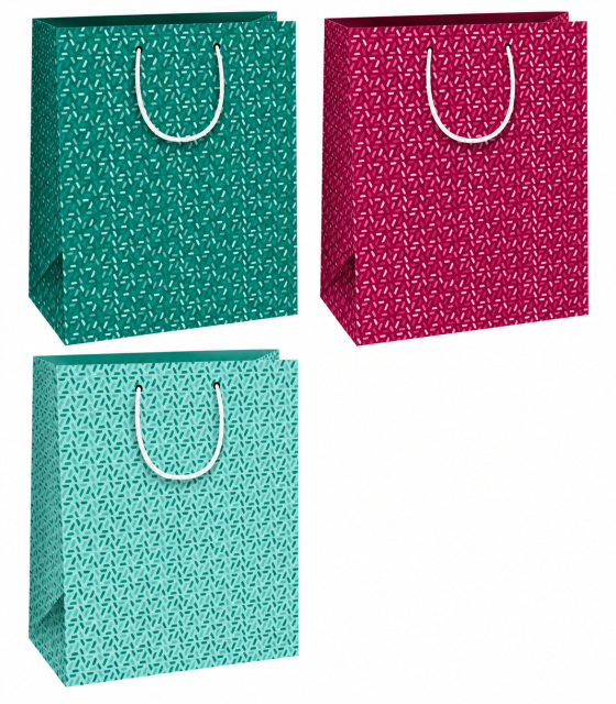 Dárková taška ORNAMENTY, rozměr 26.4x32.7x13.6cm, mix 3 designů (zn. Ditipo)