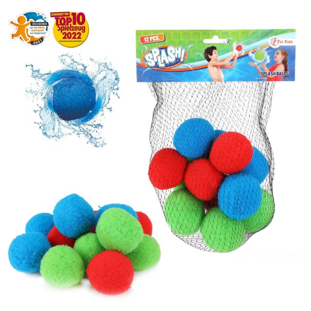 Vodní bomby látkové, velikost 5cm - set 12ks (zn. Toi-Toys)