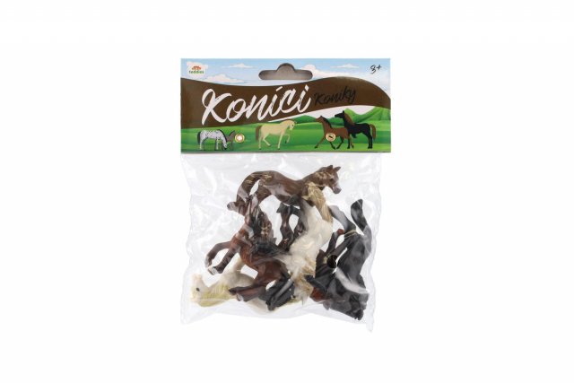 Koníci malé, plastové, velikost 6-7cm v sáčku - set 6ks (zn. Teddies)