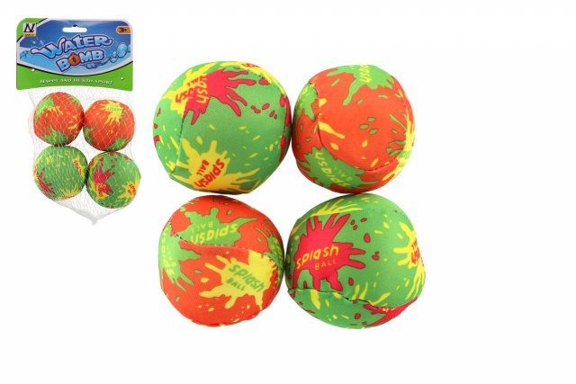 Vodní BOMBY nasákavé látkové, šité, velikost 7cm - set 4ks