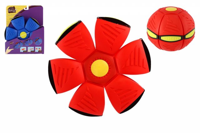 FLAT BALL - Hoď disk, chyť míč!, plastový, 22 cm, mix 2 barev