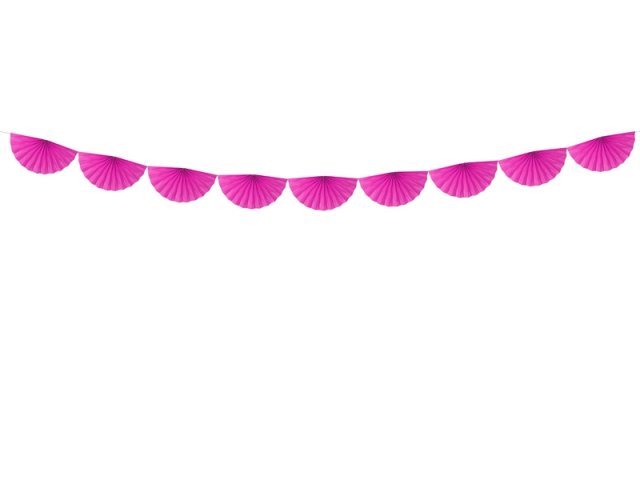 Girlanda, rozety 30 cm, tmavě růžová (zn. PartyDeco)