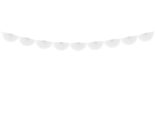 Girlanda, rozety 30 cm, bílá (zn. PartyDeco)