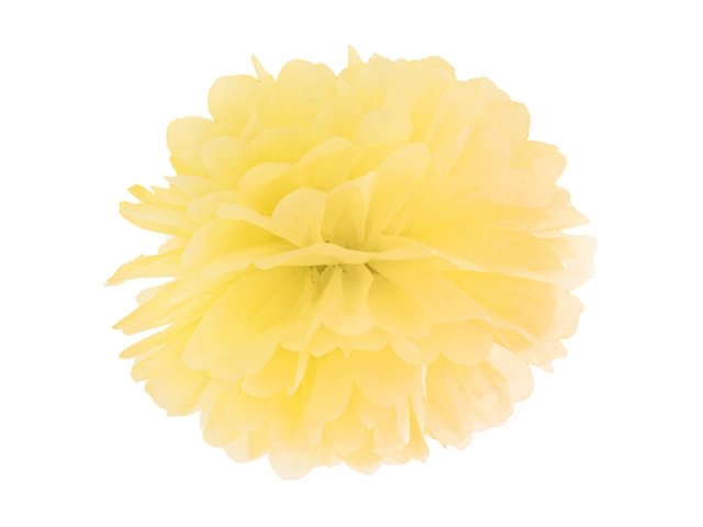 Pompom, žlutá, 35 cm (zn. PartyDeco)