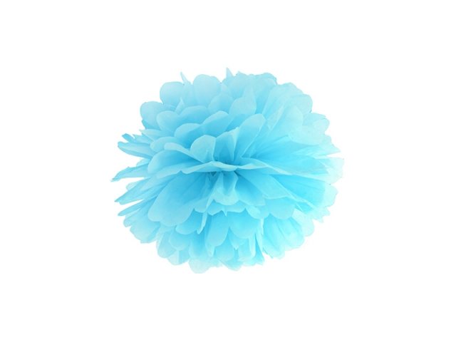 Pompom, světle modrá, 25 cm