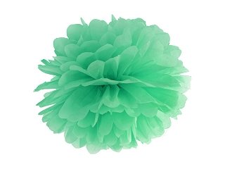 Pompom, mintová, 35 cm (zn. PartyDeco)