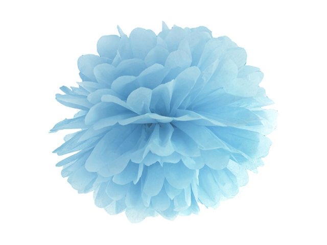 Pompom, světle mlhavá modrá, 35 cm