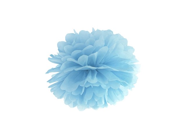 Pompom, světle mlhavá modrá, 25 cm (zn. PartyDeco)