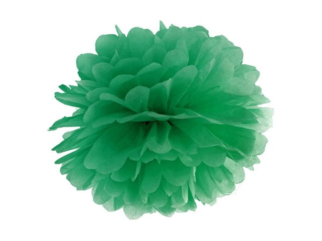 Pompom, smaragdová zelená, 35 cm (zn. PartyDeco)