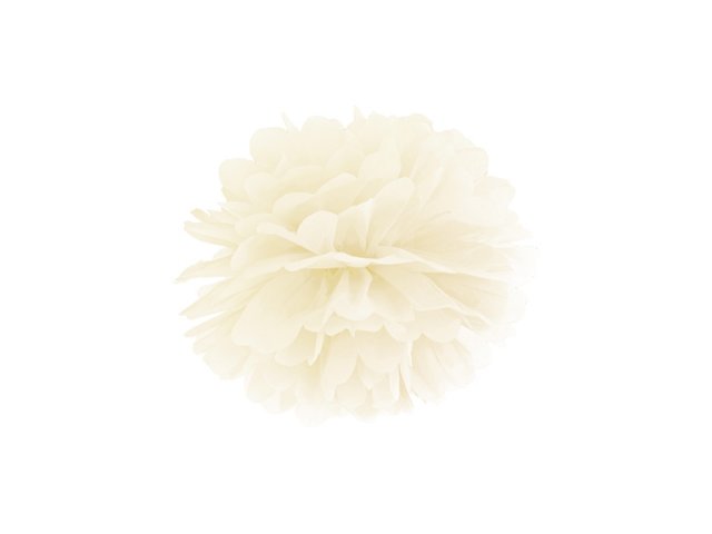 Pompom, krémová, 25 cm (zn. PartyDeco)