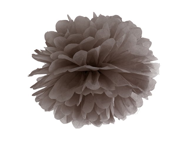 Pompom, hnědá, 35 cm (zn. PartyDeco)