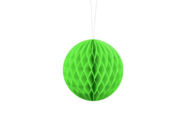 Papírová dekorace, světle zelená, koule, 10 cm