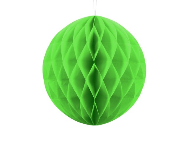 Papírová dekorace, světle zelená, koule, 30 cm