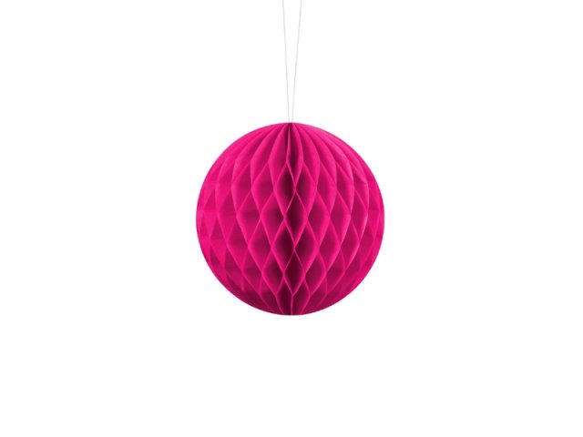Papírová dekorace, tmavě růžová, koule, 10 cm (zn. PartyDeco)