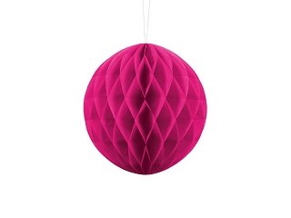 Papírová dekorace, tmavě růžová, koule, 20 cm (zn. PartyDeco)