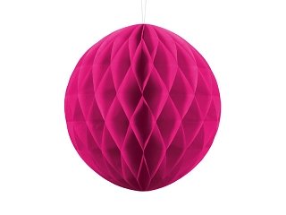 Papírová dekorace, tmavě růžová, koule, 30 cm (zn. PartyDeco)