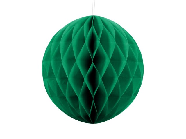 Papírová dekorace, smaragdová zelená, koule, 30 cm