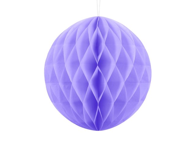 Papírová dekorace, lila, koule, 30 cm (zn. PartyDeco)
