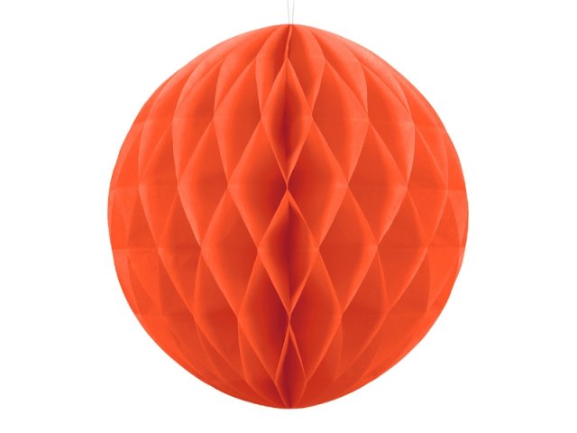 Papírová dekorace, oranžová, koule, 40 cm (zn. PartyDeco)