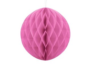 Papírová dekorace, růžová, koule, 30 cm (zn. PartyDeco)