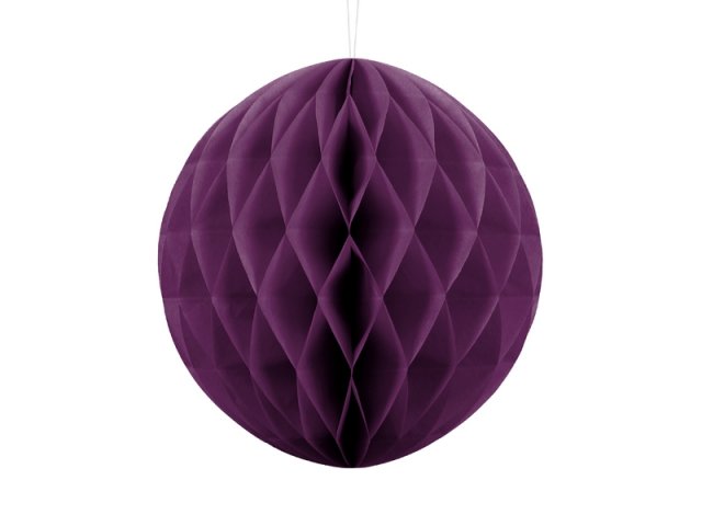 Papírová dekorace, fialová, koule, 30 cm (zn. PartyDeco)