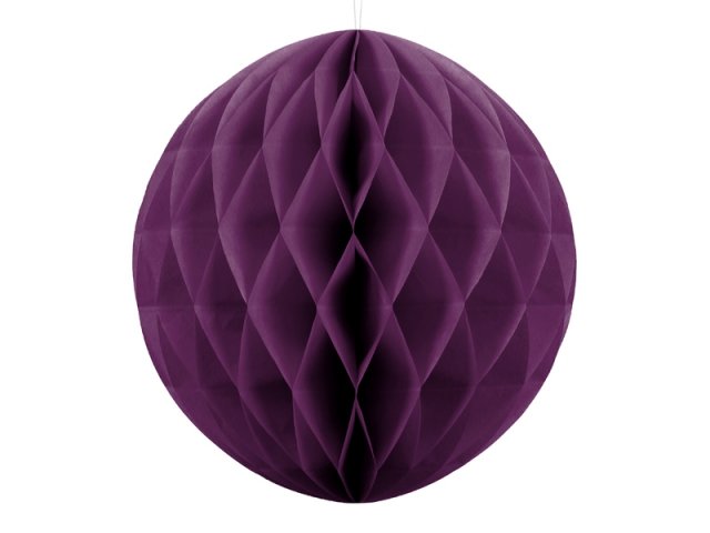 Papírová dekorace, fialová, koule, 40 cm (zn. PartyDeco)