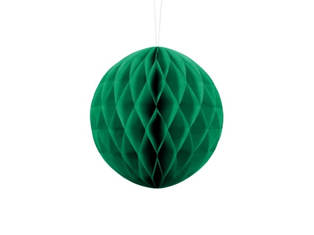 Papírová dekorace, smaragdová zelená, koule, 20 cm