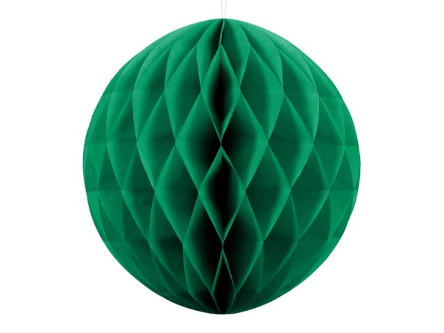 Papírová dekorace, smaragdová zelená, koule, 40 cm