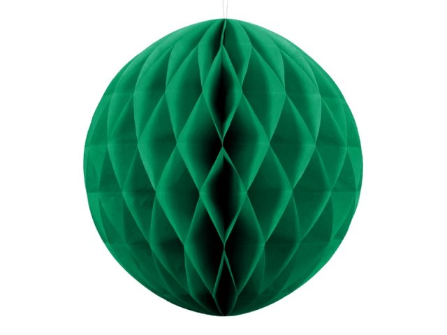 Papírová dekorace, smaragdová zelená, koule, 40 cm (zn. PartyDeco)