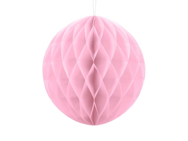 Papírová dekorace, světle růžová, koule, 30 cm (zn. PartyDeco)