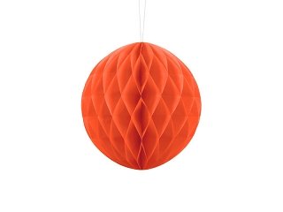 Papírová dekorace, oranžová, koule, 20 cm