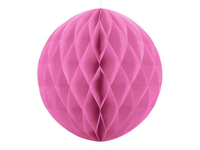 Papírová dekorace, růžová, koule, 40 cm (zn. PartyDeco)