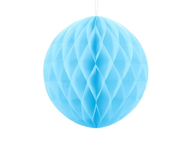 Papírová dekorace, světle modrá, koule, 30 cm (zn. PartyDeco)