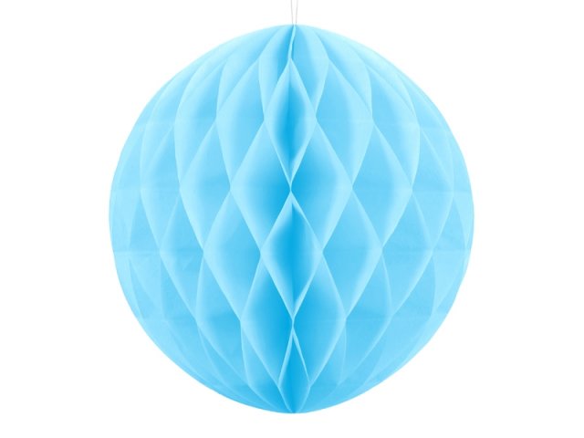 Papírová dekorace, světle modrá, koule, 40 cm (zn. PartyDeco)