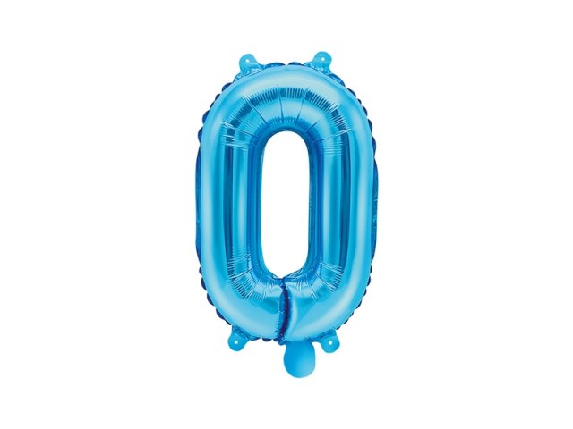 Fóliový balón 35 cm, modrý, číslo 0